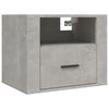 Stella Homewares Wall-mounted Bedside Cabinets 2 pcs Concrete Grey 50x36x40 cm