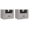 Stella Homewares Wall-mounted Bedside Cabinets 2 pcs Grey Sonoma 50x36x40 cm
