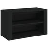Stella Homewares Shoe Rack Black 75x35x45 cm Engineered Wood