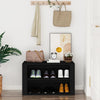 Stella Homewares Shoe Rack Black 75x35x45 cm Engineered Wood