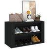 Stella Homewares Shoe Rack Black 75x35x45 cm Engineered Wood