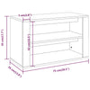 Stella Homewares Shoe Rack Black 75x35x45 cm Engineered Wood