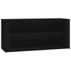 Stella Homewares Shoe Rack Black 100x35x45 cm Engineered Wood