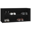 Stella Homewares Shoe Rack Black 100x35x45 cm Engineered Wood
