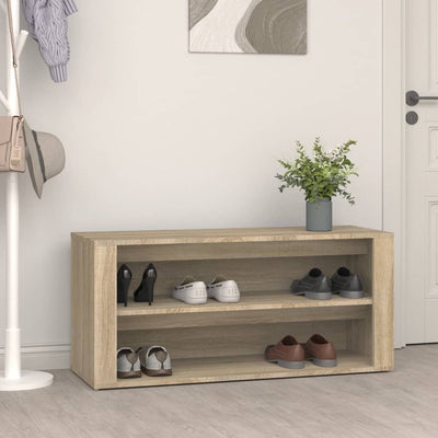 Stella Homewares Shoe Rack Sonoma Oak 100x35x45 cm Engineered Wood
