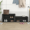 Stella Homewares Shoe Cabinet Black 150x35x45 cm Engineered Wood