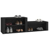 Stella Homewares Shoe Cabinet Black 150x35x45 cm Engineered Wood