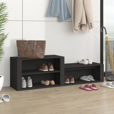 Stella Homewares Shoe Cabinet Black 150x35x45 cm Engineered Wood