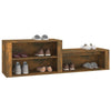 Stella Homewares Shoe Cabinet Smoked Oak 150x35x45 cm Engineered Wood