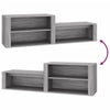 Stella Homewares Shoe Cabinet Grey Sonoma 150x35x45 cm Engineered Wood