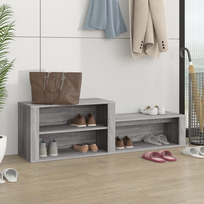 Stella Homewares Shoe Cabinet Grey Sonoma 150x35x45 cm Engineered Wood