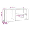 Stella Homewares Shoe Cabinet White 100x35x45 cm Engineered Wood