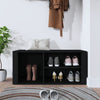 Stella Homewares Shoe Cabinet Black 100x35x45 cm Engineered Wood