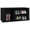 Stella Homewares Shoe Cabinet Black 100x35x45 cm Engineered Wood