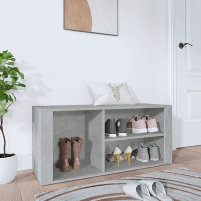 Stella Homewares Shoe Cabinet Concrete Grey 100x35x45 cm Engineered Wood