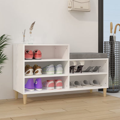 Stella Homewares Shoe Cabinet White 102x36x60 cm Engineered Wood