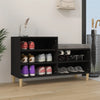 Stella Homewares Shoe Cabinet Black 102x36x60 cm Engineered Wood