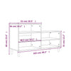 Stella Homewares Shoe Cabinet Concrete Grey 102x36x60 cm Engineered Wood