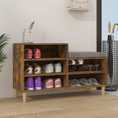 Stella Homewares Shoe Cabinet Smoked Oak 102x36x60 cm Engineered Wood