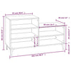 Stella Homewares Shoe Cabinet Smoked Oak 102x36x60 cm Engineered Wood