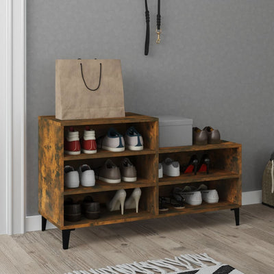 Stella Homewares Shoe Cabinet Smoked Oak 102x36x60 cm Engineered Wood