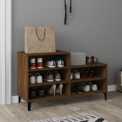 Stella Homewares Shoe Cabinet Brown Oak 102x36x60 cm Engineered Wood