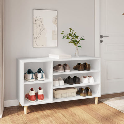 Stella Homewares Shoe Cabinet White 102x36x60 cm Engineered Wood