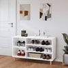 Stella Homewares Shoe Cabinet High Gloss White 102x36x60 cm Engineered Wood