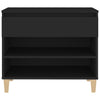 Stella Homewares Shoe Cabinet Black 70x36x60 cm Engineered Wood