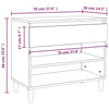 Stella Homewares Shoe Cabinet Smoked Oak 70x36x60 cm Engineered Wood