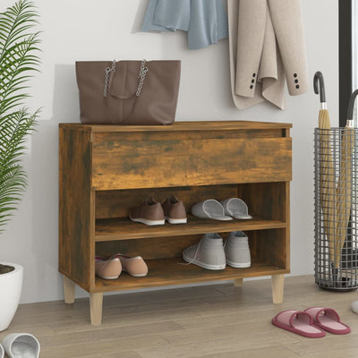Stella Homewares Shoe Cabinet Smoked Oak 70x36x60 cm Engineered Wood