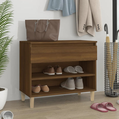 Stella Homewares Shoe Cabinet Brown Oak 70x36x60 cm Engineered Wood