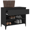 Stella Homewares Shoe Cabinet Black 70x36x60 cm Engineered Wood