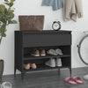 Stella Homewares Shoe Cabinet Black 70x36x60 cm Engineered Wood