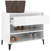 Stella Homewares Shoe Cabinet High Gloss White 70x36x60 cm Engineered Wood