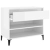 Stella Homewares Shoe Cabinet High Gloss White 70x36x60 cm Engineered Wood