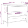 Stella Homewares Shoe Cabinet Concrete Grey 70x36x60 cm Engineered Wood