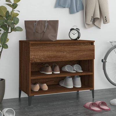 Stella Homewares Shoe Cabinet Brown Oak 70x36x60 cm Engineered Wood