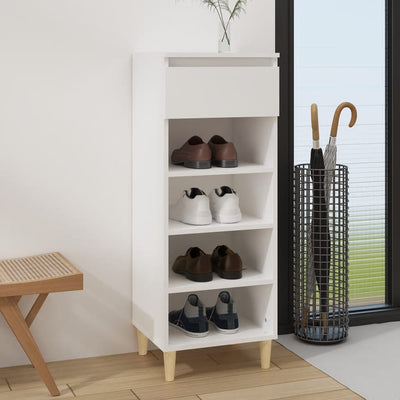 Stella Homewares Shoe Cabinet White 40x36x105 cm Engineered Wood