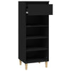 Stella Homewares Shoe Cabinet Black 40x36x105 cm Engineered Wood