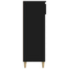Stella Homewares Shoe Cabinet Black 40x36x105 cm Engineered Wood