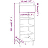 Stella Homewares Shoe Cabinet Black 40x36x105 cm Engineered Wood