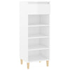 Stella Homewares Shoe Cabinet High Gloss White 40x36x105 cm Engineered Wood