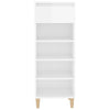Stella Homewares Shoe Cabinet High Gloss White 40x36x105 cm Engineered Wood
