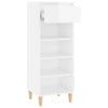 Stella Homewares Shoe Cabinet High Gloss White 40x36x105 cm Engineered Wood