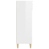 Stella Homewares Shoe Cabinet High Gloss White 40x36x105 cm Engineered Wood