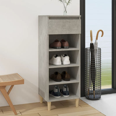 Stella Homewares Shoe Cabinet Concrete Grey 40x36x105 cm Engineered Wood