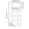 Stella Homewares Shoe Cabinet Smoked Oak 40x36x105 cm Engineered Wood