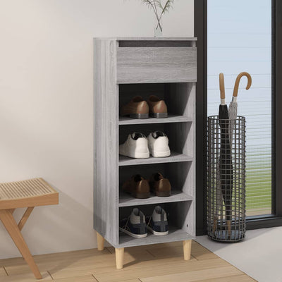 Stella Homewares Shoe Cabinet Grey Sonoma 40x36x105 cm Engineered Wood