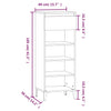 Stella Homewares Shoe Rack White 40x36x105 cm Engineered Wood